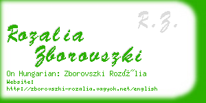 rozalia zborovszki business card